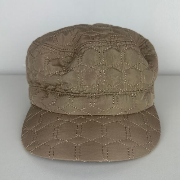 Scala Pronto Womens Quilted Pattern Short Bill Fleece Lined Beige Hat One Size - Picture 1 of 6